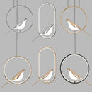 Axyaa Nordic Magpie LED Pendant Lamps Silver Gold Bird Hanging Light