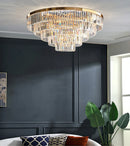 Axyaa Gold LED Crystal Ceiling Light for Modern Living Room & Bedroom