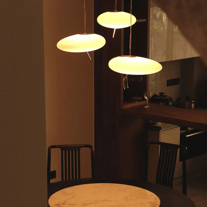 Axyaa Modern White LED Touchable Dimming Chandelier