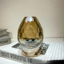 Axyaa Amber Crystal Glass Vase for Modern Light Luxury Style Flower Arrangement