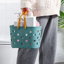 Axyaa Large Capacity Shower Basket with Handles - Space Saving Organizer, Stackable Drainage