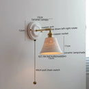Axyaa Nordic Ceramic LED Wall Lights for Bedroom Living Room Decoration