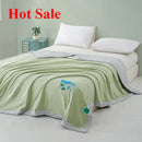 Axyaa Knitted Cool Summer Quilt Machine Washable Air Conditioner Quilt Ice Silk