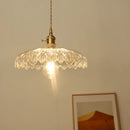 Axyaa Green Glass LED Pendant Light Fixture Modern Hanging Lamp