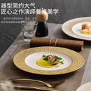 Axyaa Phnom Penh Plate Set - Restaurant Hotel Ceramic Tableware Artistic Concept Plate