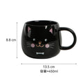 Axyaa Crown Cat Ceramic Mug with Lid Spoon - Cute Cartoon Coffee Cup