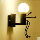 Axyaa Cartoon Humanoid Wall Lamp | Modern Iron Wall Light for Bedroom, Living Room & Bathroom