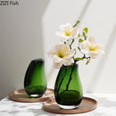 Axyaa Glass Art Vase for Flowers and Hydroponics