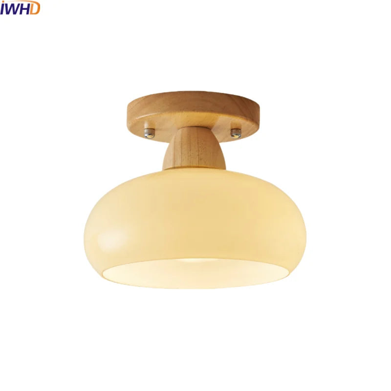 Axyaa Modern LED Wood Canopy Ceiling Light for Porch Kitchen Living Room