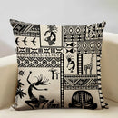 Axyaa African Woman Geometric Pillow Cover Ethnic Sofa Decoration