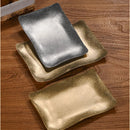 Axyaa Stainless Steel Retro Wave Plate for Dessert, Restaurant, and BBQ
