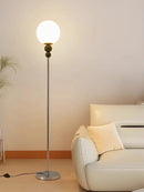 Axyaa Glass Ball LED Floor Lamp for Living Room, Bedroom, Study - Modern Home Decor Lighting