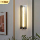 Axyaa Stainless Steel Glass Wall Lamp: Bauhaus LED Decorative Lighting for Bedroom, Dining Hall, Corridor