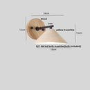 Axyaa Iron Yellow Travertine LED Wall Sconce Bedside Lamp