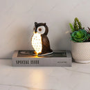 Axyaa LED Owl Resin Desk Lamp for Children - Home Decor Bird Ornament