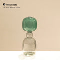 Axyaa Double-Layer Glass Vase: Stylish Desktop Decor, Unique Crystal-Clear Design