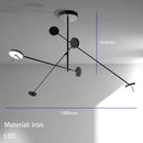 Axyaa Nordic Swing Arm Wall Lamp - Adjustable LED Light for Study and Living Room