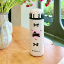 Axyaa Kawaii Stainless Steel Coffee Thermos Cup Insulated Tumbler with Straw & Handle