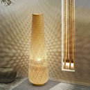 Axyaa Bamboo Zen Floor Lamp: Nordic Living Room Tea Room Sofa Side Light