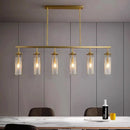 Axyaa Elegant Cracked Glass Chandelier - Modern All Copper Lighting for Living Room