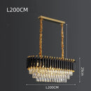 Axyaa Black Gold Metal LED Chandelier Modern Lustre Crystal Hanging Lamp