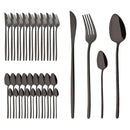 Axyaa Gold Stainless Steel Cutlery Set - 40Pcs Western Dinnerware Tableware Set