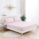 Axyaa Soft Fitted Sheet Set, Solid Color, Single Double Bed Sheet & Pillowcases