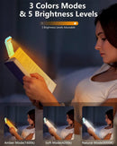 Axyaa Reading Light with Timer & 3 Amber Colors | Rechargeable & Dimmable Clip-on Bookmark