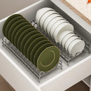 Stainless Steel Pull-out Dish Storage Rack - Axyaa Bowl Storage Rack