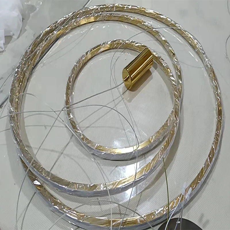 Axyaa LED Circle Chandelier for Living Room Dining Bedroom Exhibition Hall