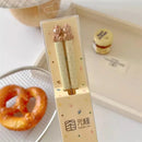 Axyaa Kawaii Animal Wooden Food Sticks Reusable Sushi Chopsticks for Kids and Adults
