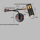 Axyaa Acrylic Iron LED Wall Lamp Up Down Rotate Black Stair Light