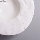 Axya Ceramic Pasta Plate Straw Hat Shape Restaurant Serving Dish