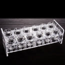 Axya White Wine Glass Set with Acrylic Cup Holder Storage Rack