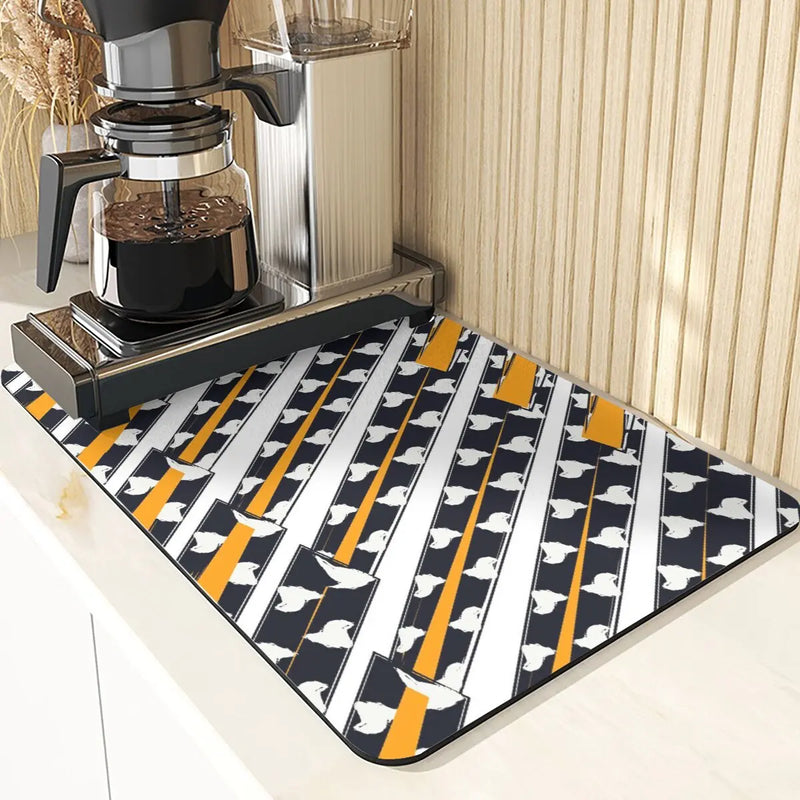 Axyaa Stripe Pattern Kitchen Drying Mat - Coasters, Placemat