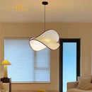 Axyaa Cream Fabric Led Chandelier, Modern Nordic Style for Home Decor
