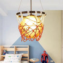 Axyaa Industrial Style Basketball Football Pendant Chandelier for Home Decor