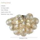 Axyaa Modern Glass Ball Chandelier Color Hanging Pendant Light for Living Room
