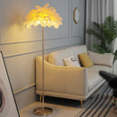 Modern Ostrich Feather LED Floor Lamp by Axyaa | Bedroom Bedside & Living Room Stand Lights