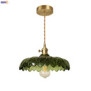 Axyaa Green Glass LED Pendant Hanging Lamp for Home Decor