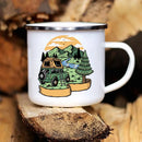 Axyaa Enamel Caravan Camping Mug - Adventure Campfire Party Cup