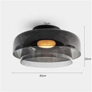 Axyaa Amber Glass LED Pendant Lights: Modern Nordic Hanging Lamp for Home Decor