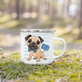 French Bulldog Print Enamel Mug by Axyaa - Dog Lover's Gift & Coffee Cup