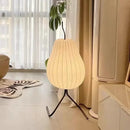 Axyaa Silk Pear Shape Floor Lamp - Wabi-sabi LED Lighting for Bedroom and Living Room