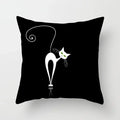 Axyaa Cartoon Black Cat Cushion Cover 45*45cm