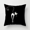 Axyaa Cartoon Black Cat Cushion Cover 45*45cm