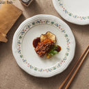 Axyaa Floral Patterns Ceramic Plate Set