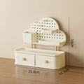 Axyaa Desktop Organizer Rack: Cloud Hole Board Stationery Storage Box for Efficient Desk Organization