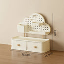 Axyaa Desktop Organizer Rack: Cloud Hole Board Stationery Storage Box for Efficient Desk Organization