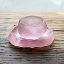 Axyaa Pink Handmade Glass Japanese First Snow Tea Cups